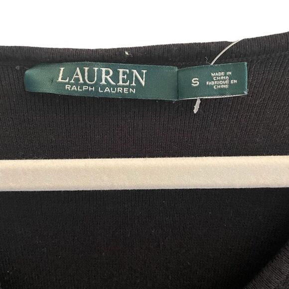 Lauren Ralph Lauren Black Short Sleeve Knit Career Dress Women’s Size Small 4 6 - Picture 2 of 4
